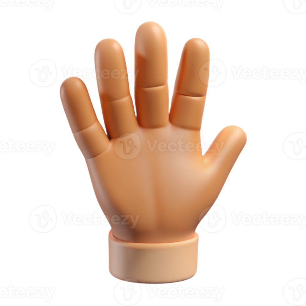 serene contemporary Human Hand Gesture Open Palm Transparent Background high resolution png