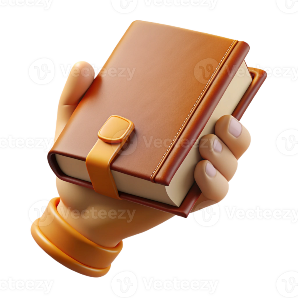 vibrant abstract Human Hand Holding Book Isolated Cutout high quality png