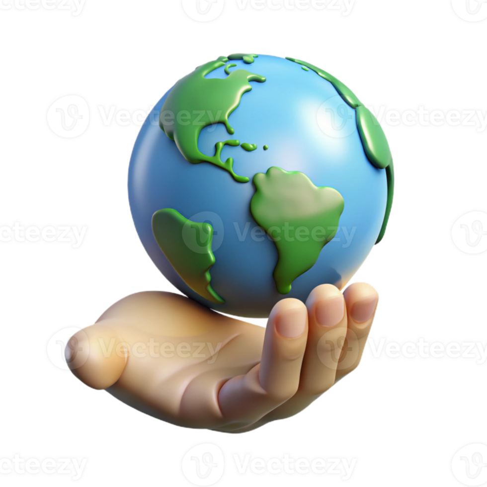 dramatic traditional Human Hand Holding Globe Isolated Cutout original png