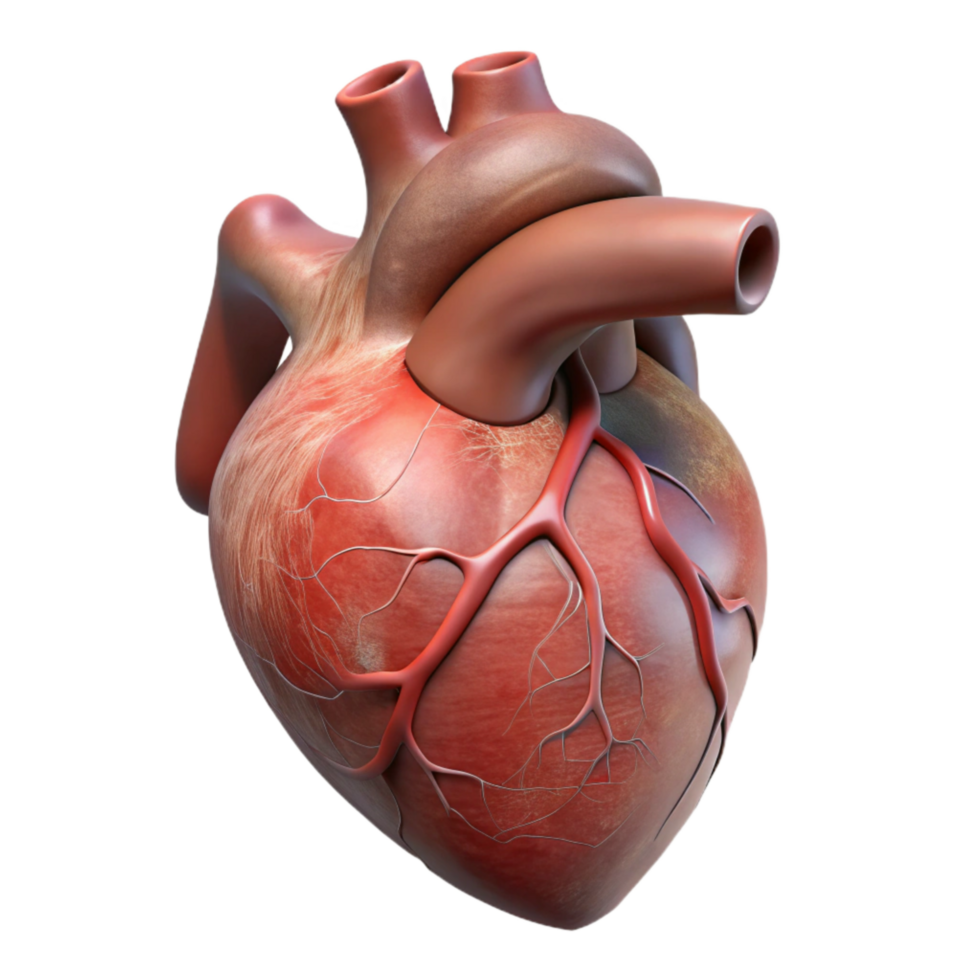 serene rustic Human Heart Anatomy Cutout original png
