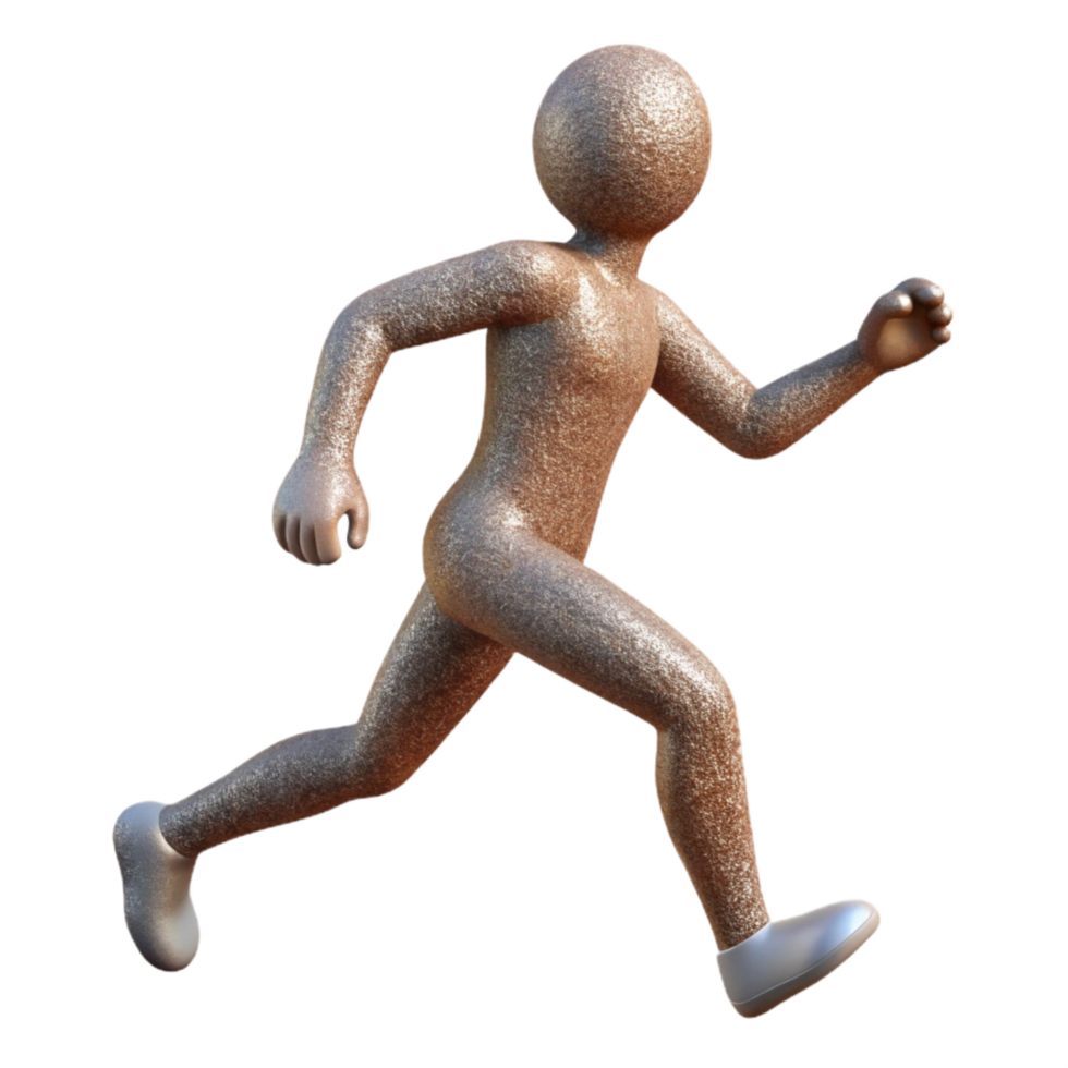 beautiful abstract Human Silhouette Running Side View Isolated high quality png
