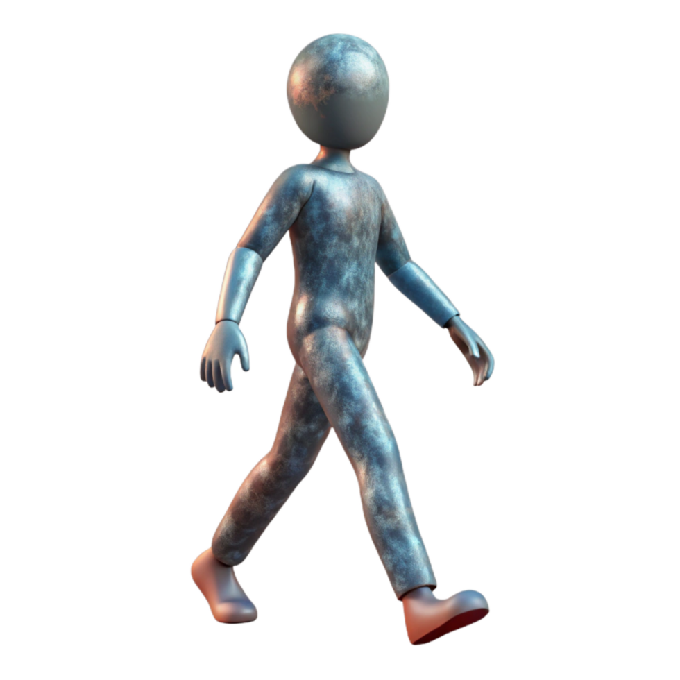 wonderful abstract Human Silhouette Walking Forward Transparent Background high resolution png