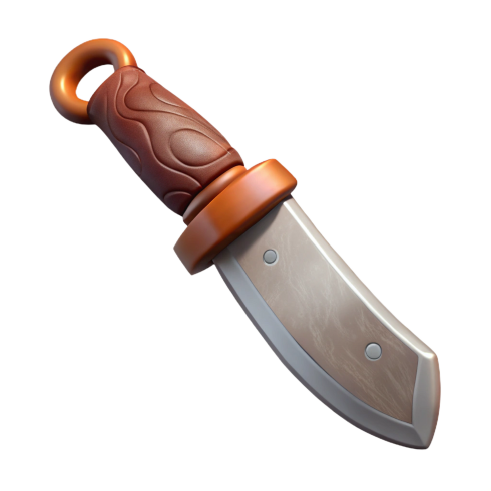 serene minimalist Hunting Knife with Gut Hook Cutout high quality png