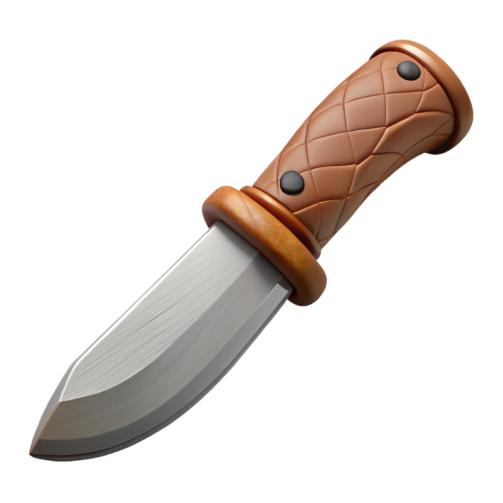 dramatic vintage Hunting Knife with Gut Hook Cutout high resolution png