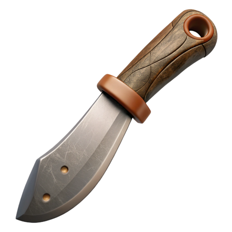 elegant minimalist Hunting Knife with Gut Hook Cutout genuine png