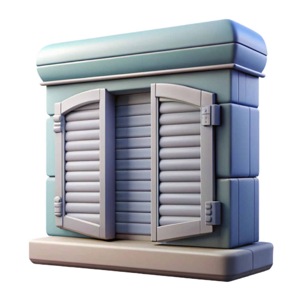 vibrant abstract Hurricane Shutters Closed Protecting Window Transparent Element premium png