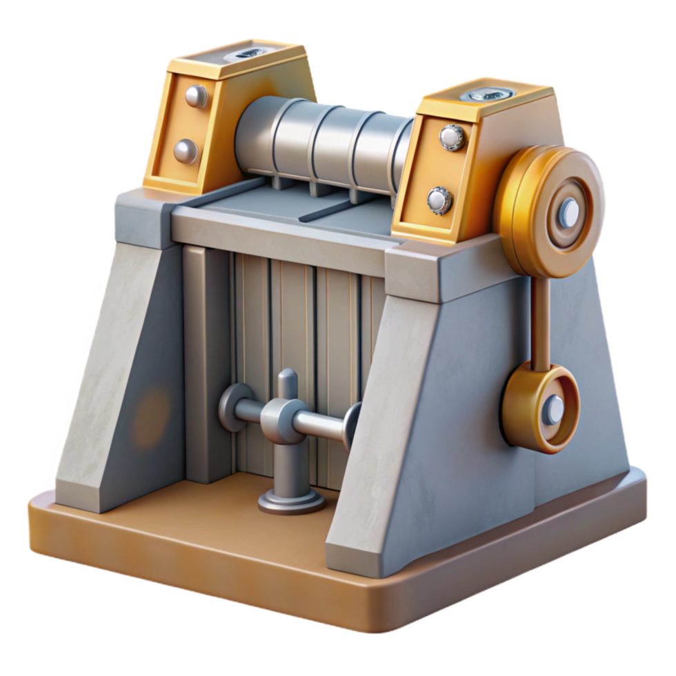 magnificent artistic Hydroelectric Dam Intake Gate Cutout with Control Mechanism original png