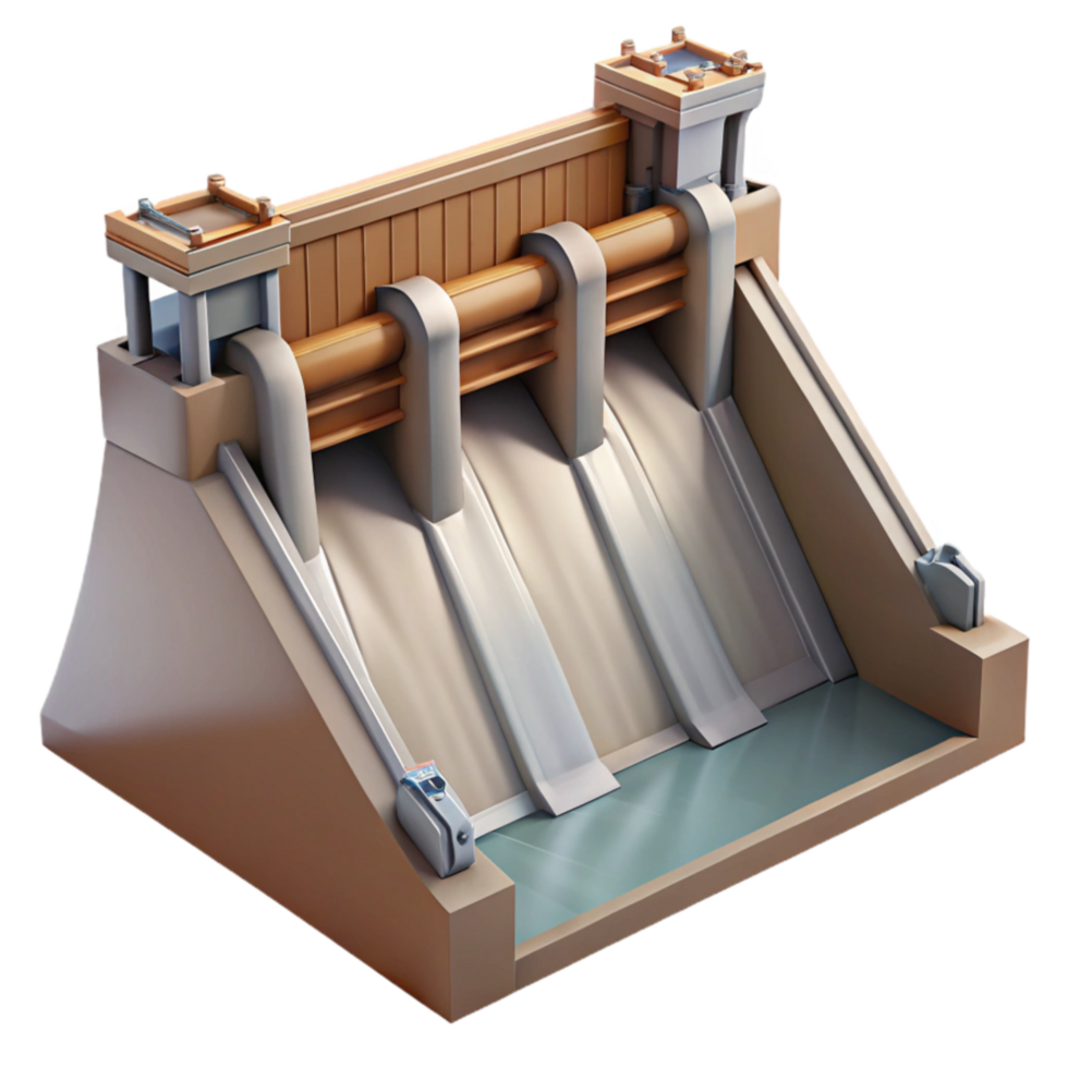 vibrant abstract Hydroelectric Dam Side Angle Isolated exclusive png