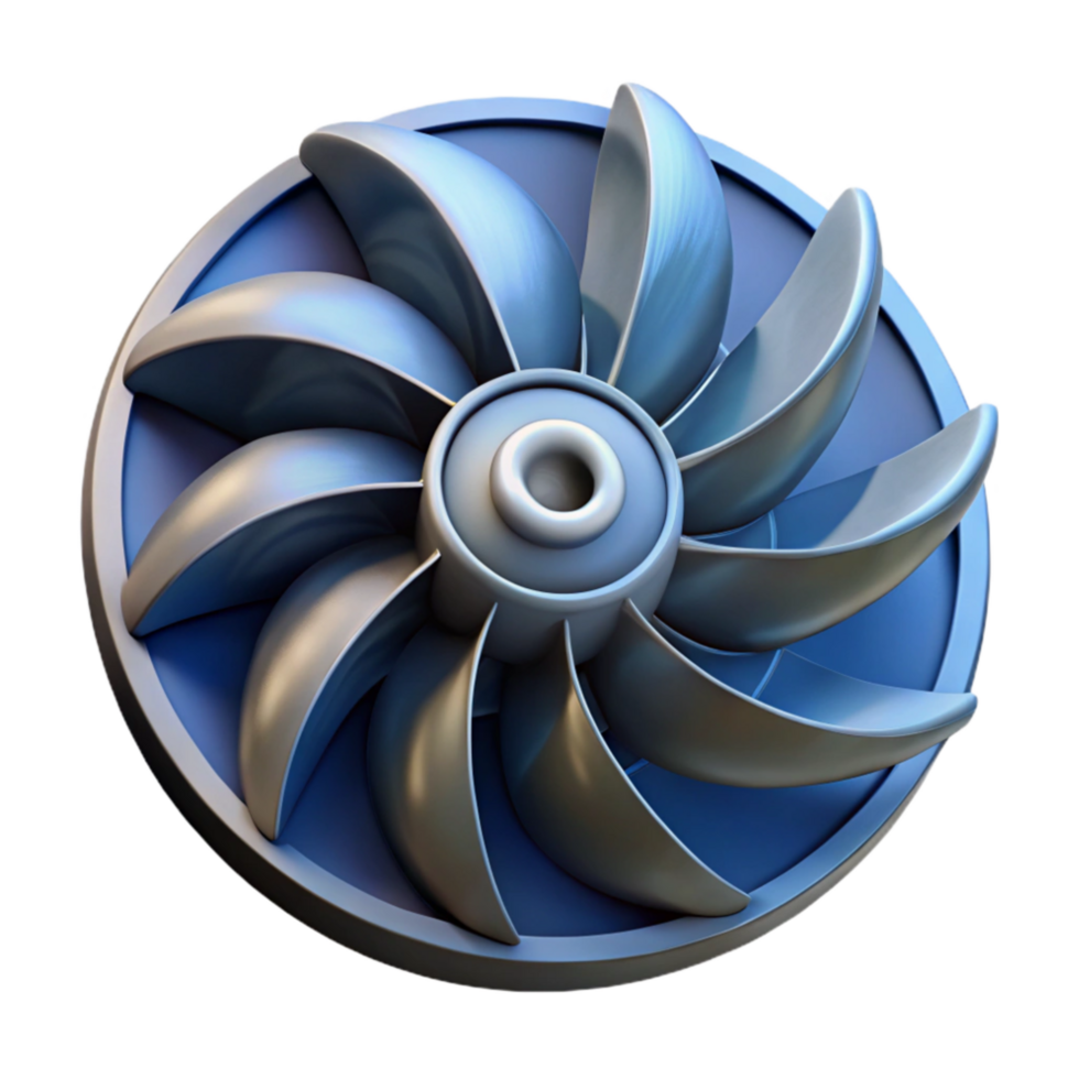 wonderful creative Hydroelectric Turbine Blades Rotating Isolated exclusive png