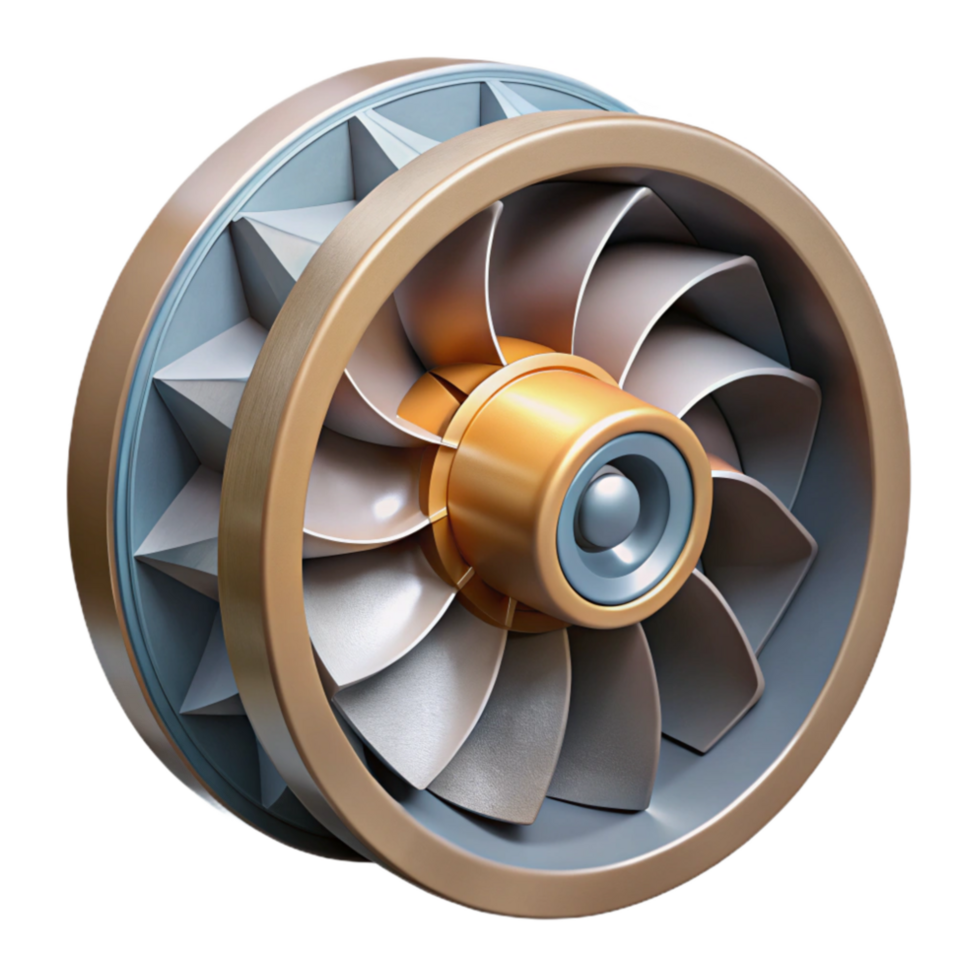 magnificent abstract Hydroelectric Turbine Cross Section Isolated genuine png