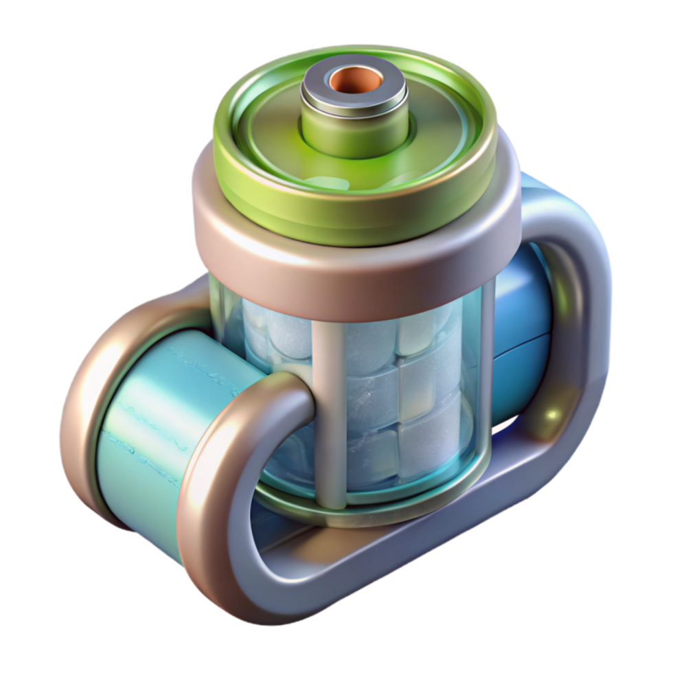 magnificent rustic Hydrogen Fuel Cell Cutaway View with Transparent Background genuine png