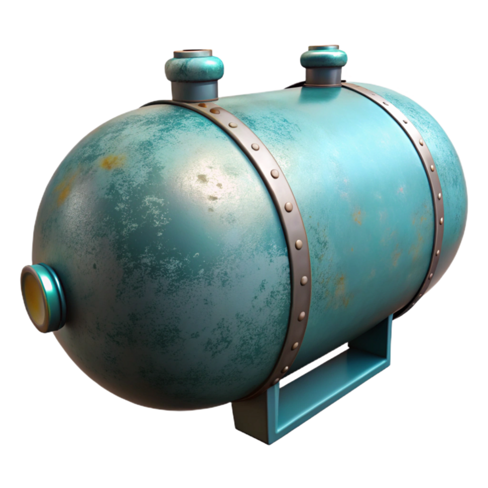 dramatic modern Hydrogen Fuel Tank Close Up with Transparent Background high quality png