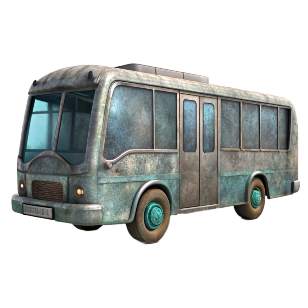 wonderful rustic Hydrogen Powered Bus Side View Isolated original png