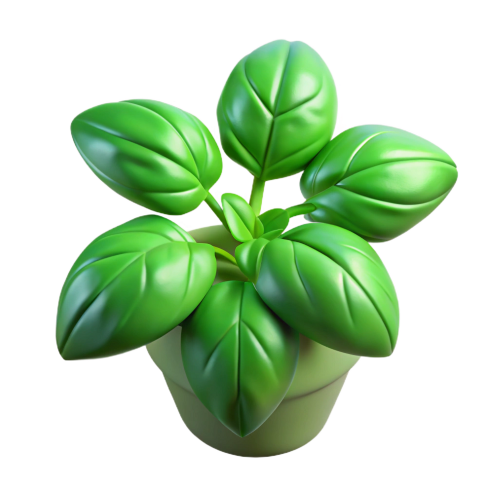 magnificent abstract Hydroponic Basil Transparent Background Bright Green authentic png