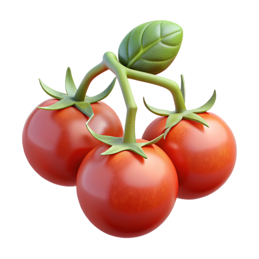 elegant abstract Hydroponic Cherry Tomatoes on the Vine Transparent Background premium png