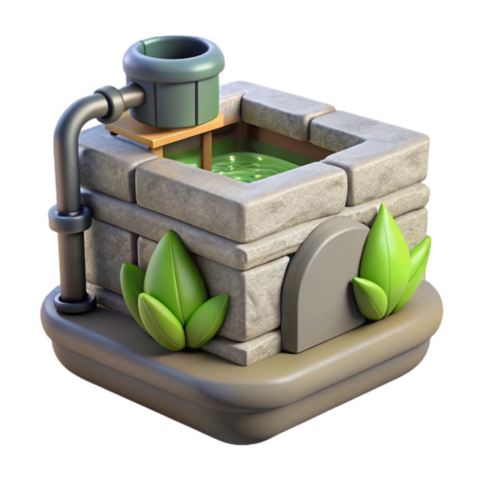 magnificent artistic Hydroponic Nutrient Reservoir with Air Stone Cutout authentic png