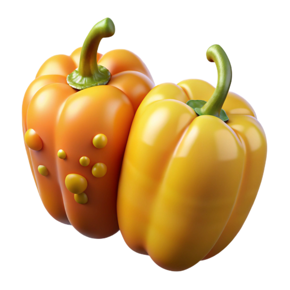 elegant modern Hydroponic Peppers Yellow and Orange Cutout Element genuine png