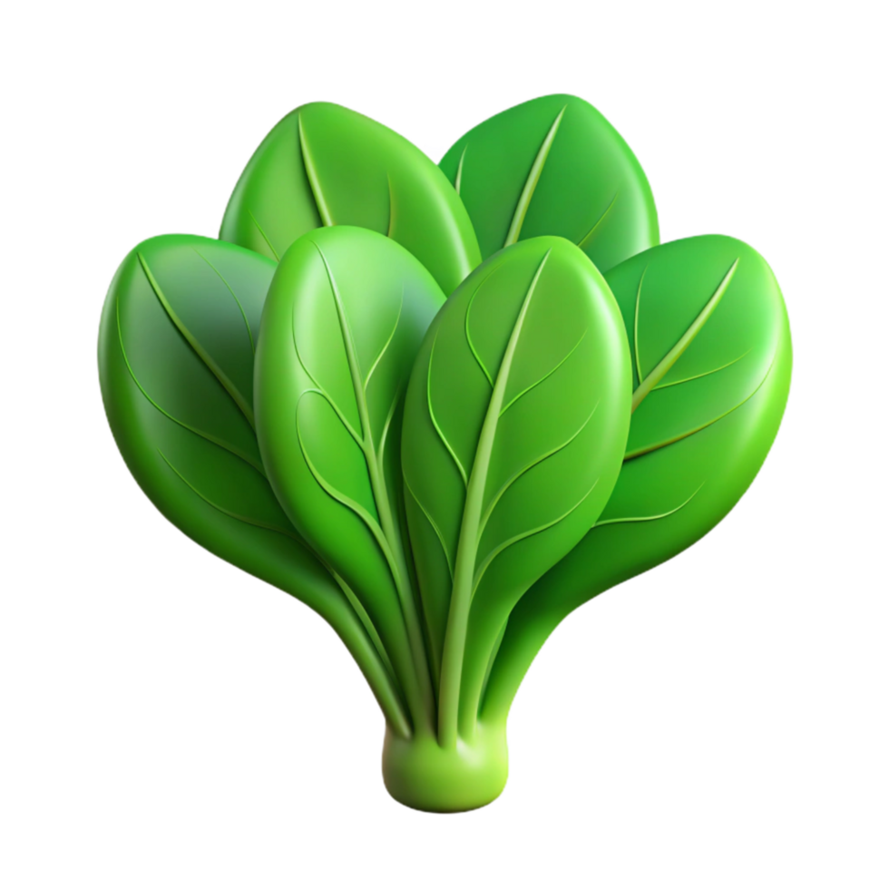 serene classic Hydroponic Spinach Bright Green Cutout Image professional png