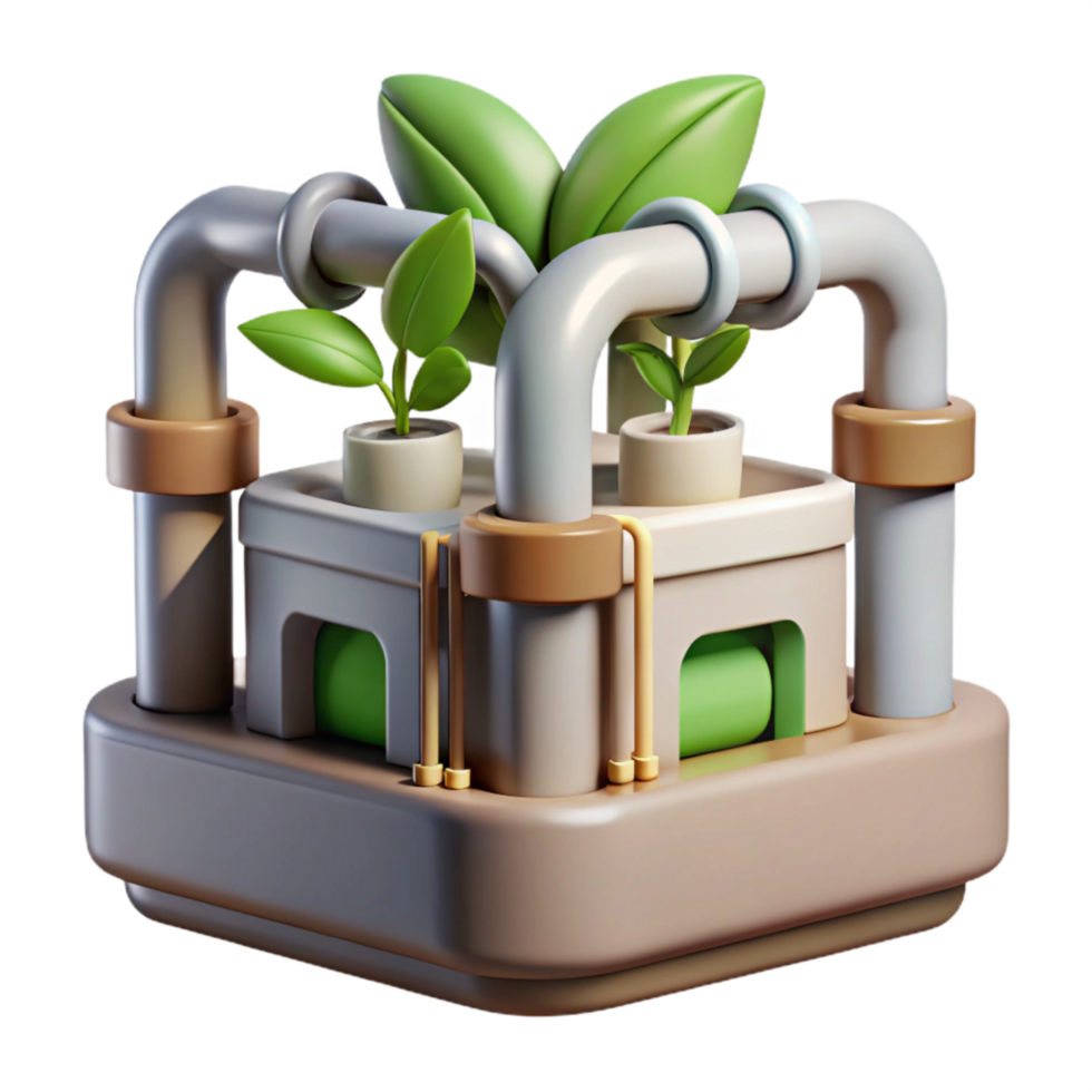 serene vintage Hydroponics System Pipes and Tubes Cutout Element high quality png
