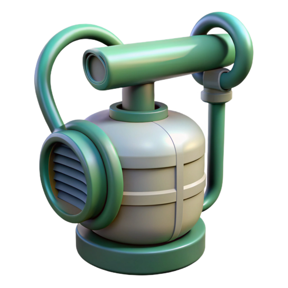 vibrant minimalist Hydroponic System Air Pump Close Up Cutout authentic png