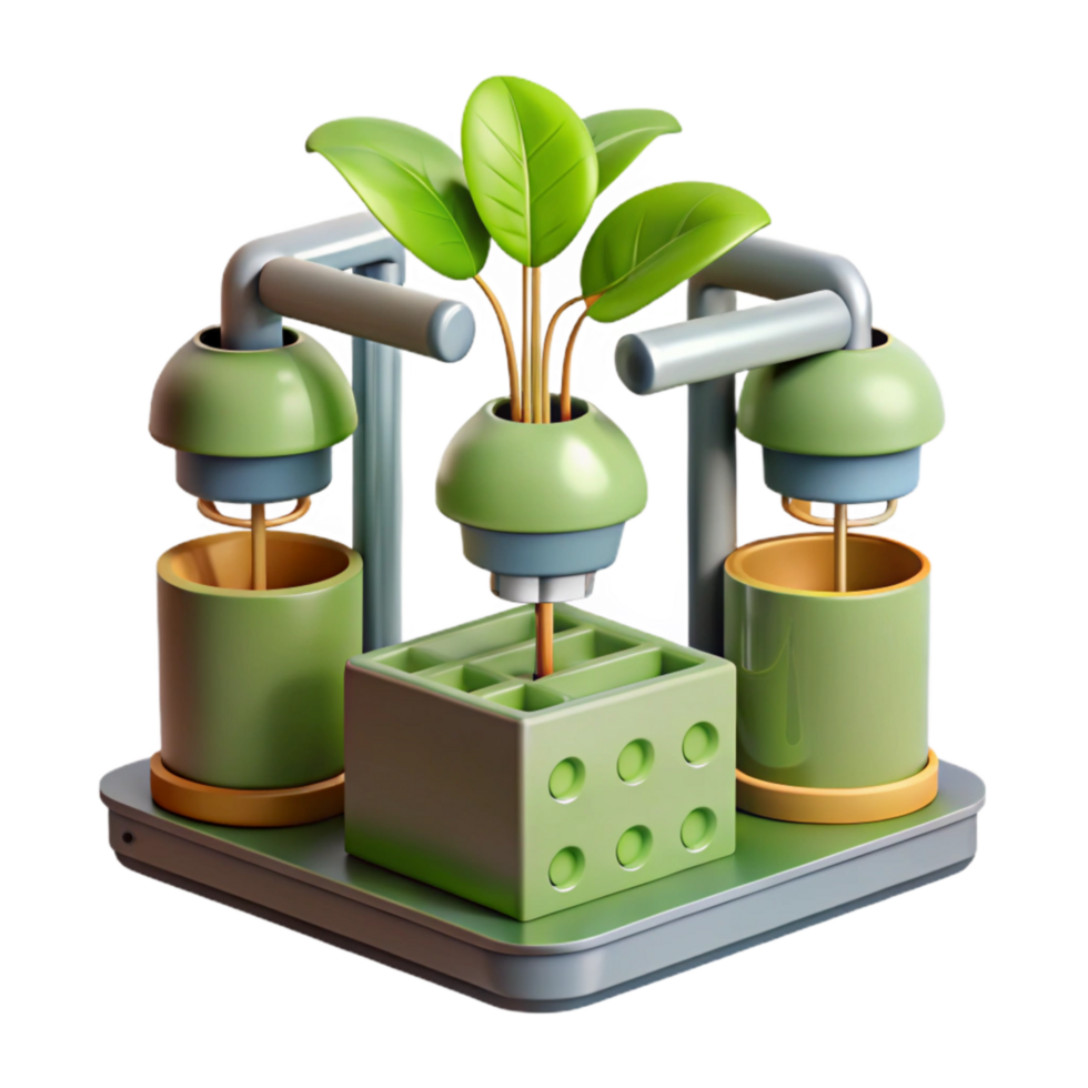 elegant modern Hydroponic System Diagram Labeled Isolated Cutout genuine png