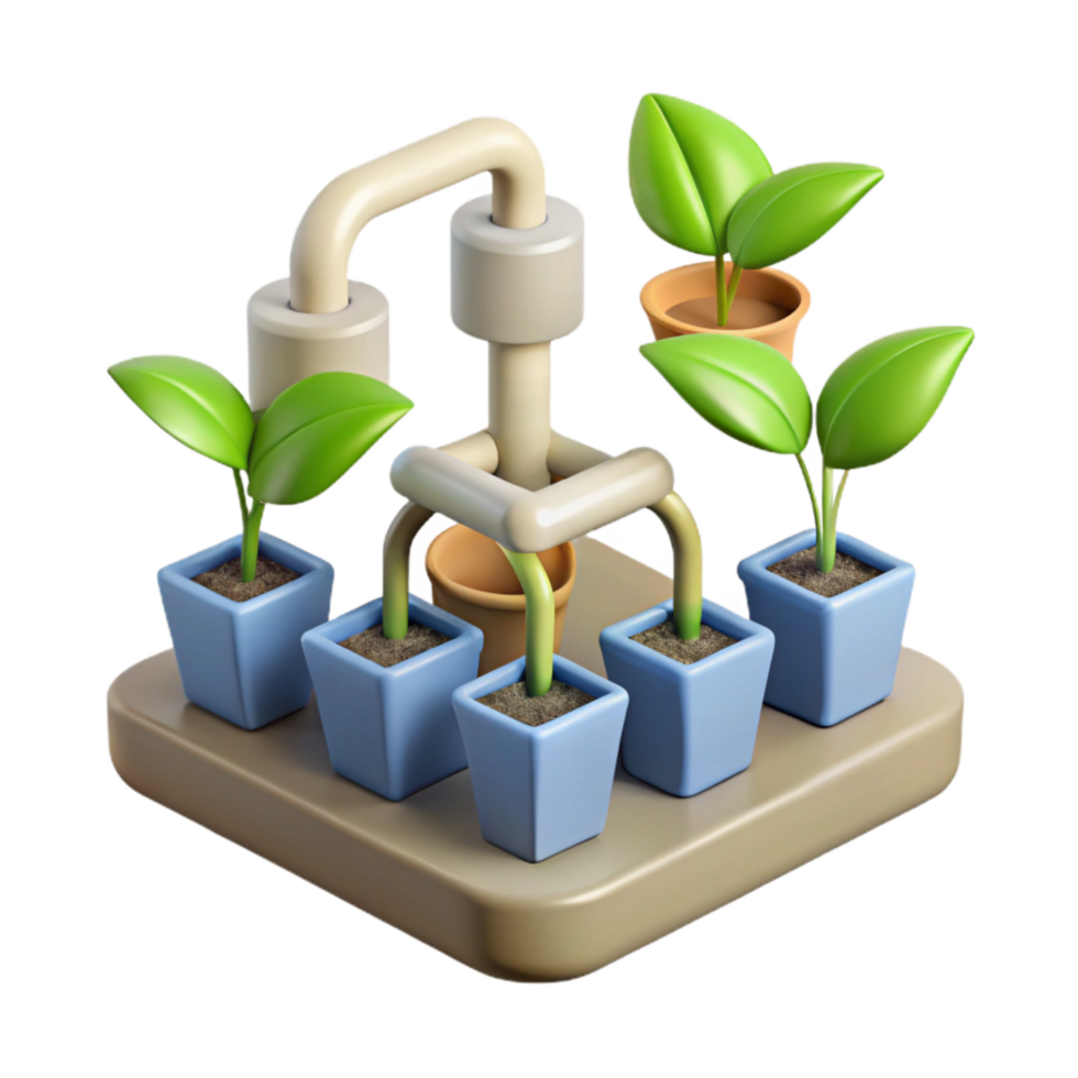 stunning minimalist Hydroponic System Diagram Simple Illustration Cutout original png