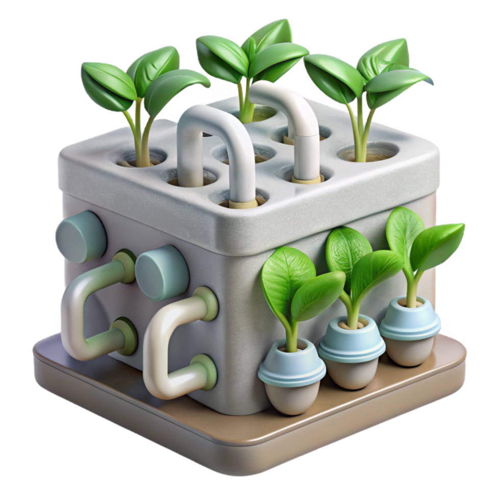 stunning abstract Hydroponic System Nft Channels Transparent Background premium png