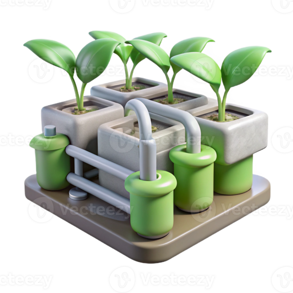 vibrant traditional Hydroponic System Nft Channels Transparent Background high quality png