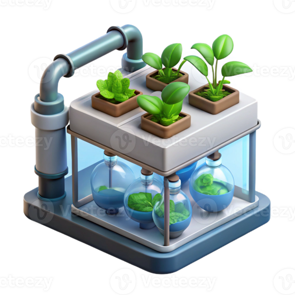 serene rustic Hydroponic System Water Based professional png