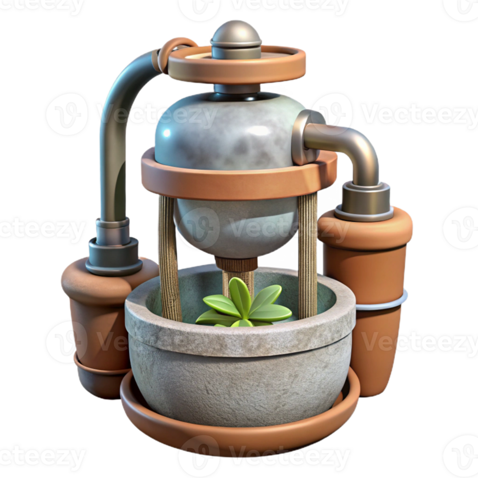 dramatic artistic Hydroponic System Water Filtration Cutout original png