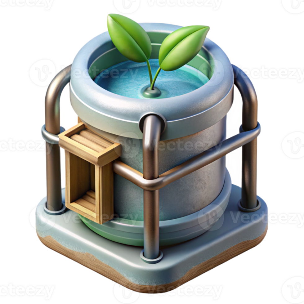 magnificent artistic Hydroponic System Water Reservoir Close Up Cutout detailed png