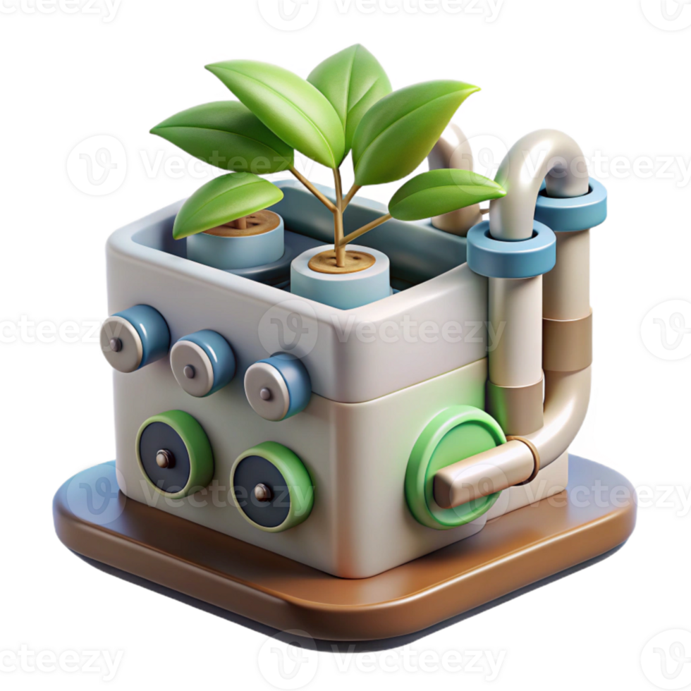 impressive artistic Hydroponic System with Automatic Controls Cutout Element authentic png
