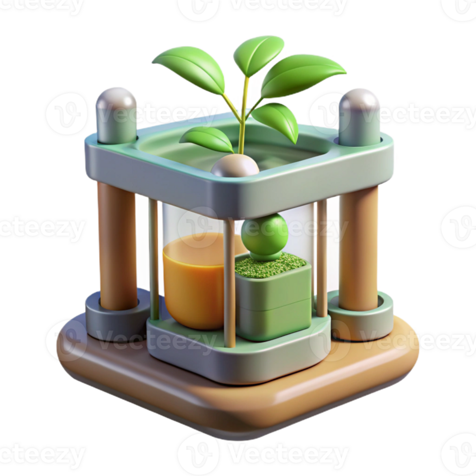 vibrant abstract Hydroponic System with Nutrient Solution Top View Cutout genuine png