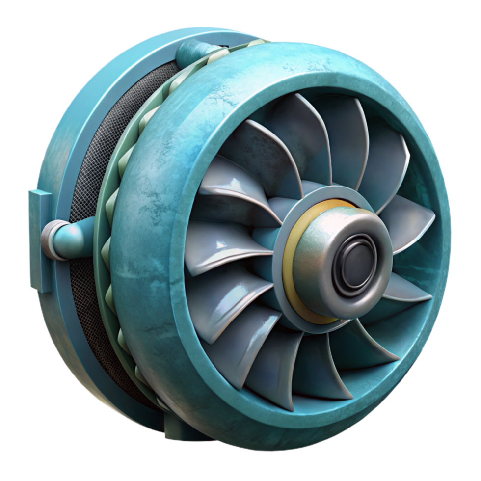 dramatic contemporary Hydropower Generator Turbine Close Up Transparent Background genuine png