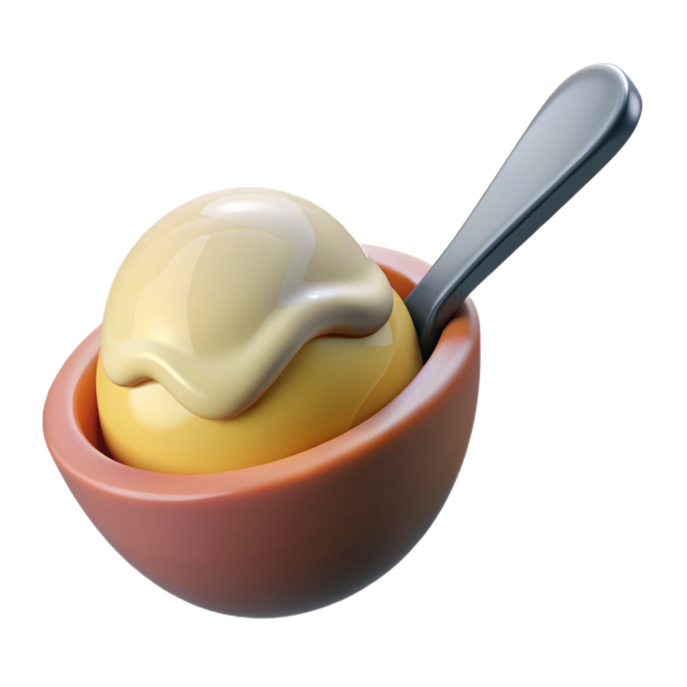 stunning creative Ice Cream Scoop Vanilla Bean Transparent Background png