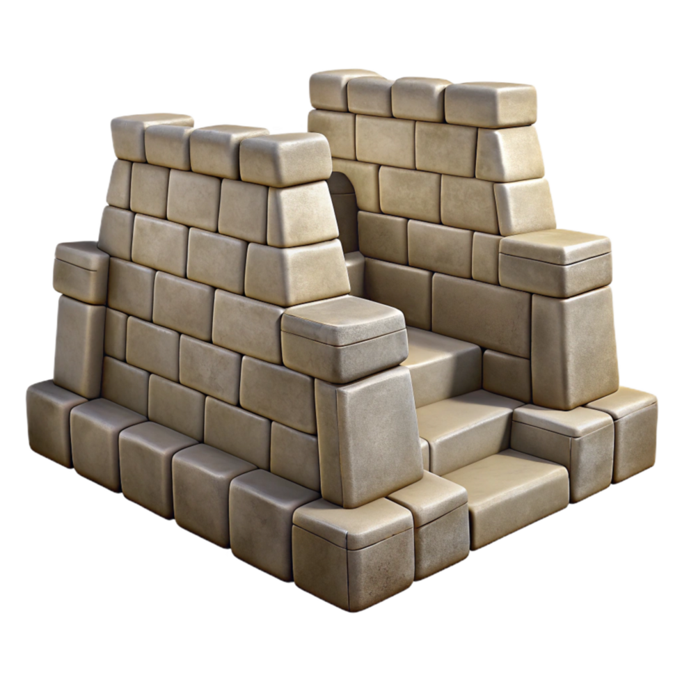 extraordinary contemporary Inca Fortress Wall Stonework Texture Cutout Element detailed png