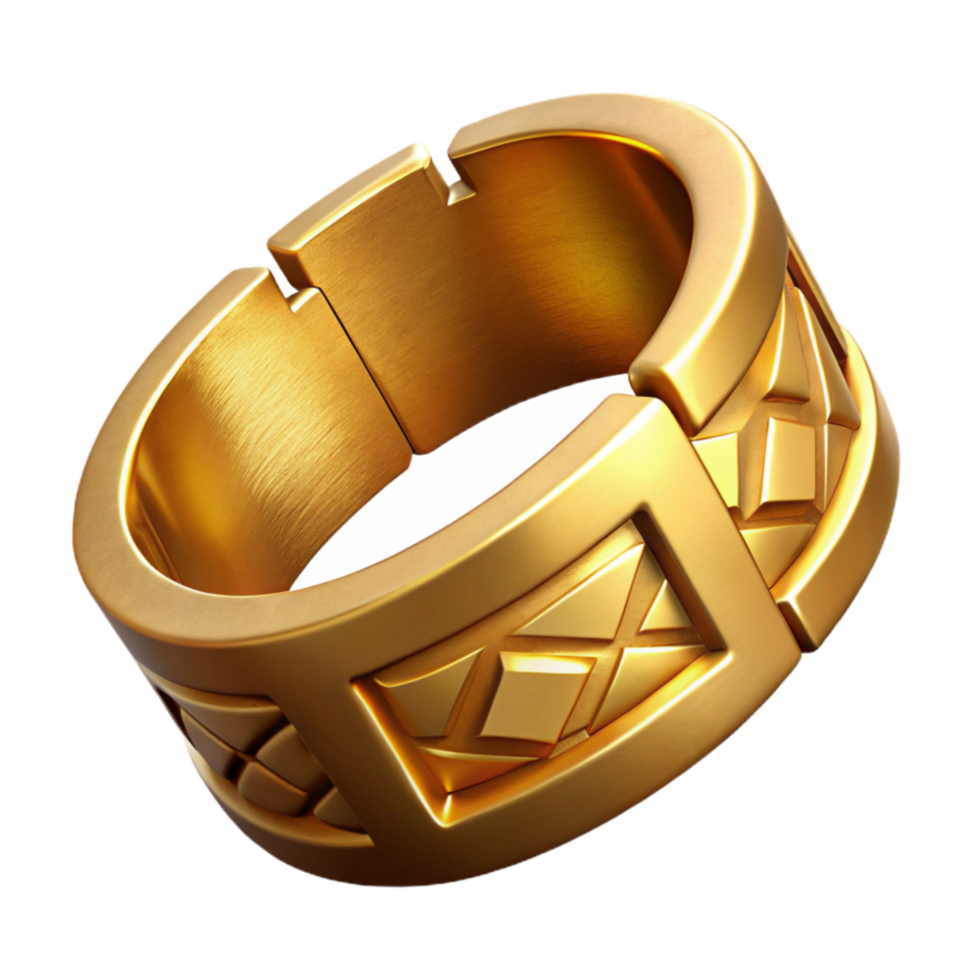 elegant abstract Inca Gold Bracelet Geometric Design Cutout detailed png
