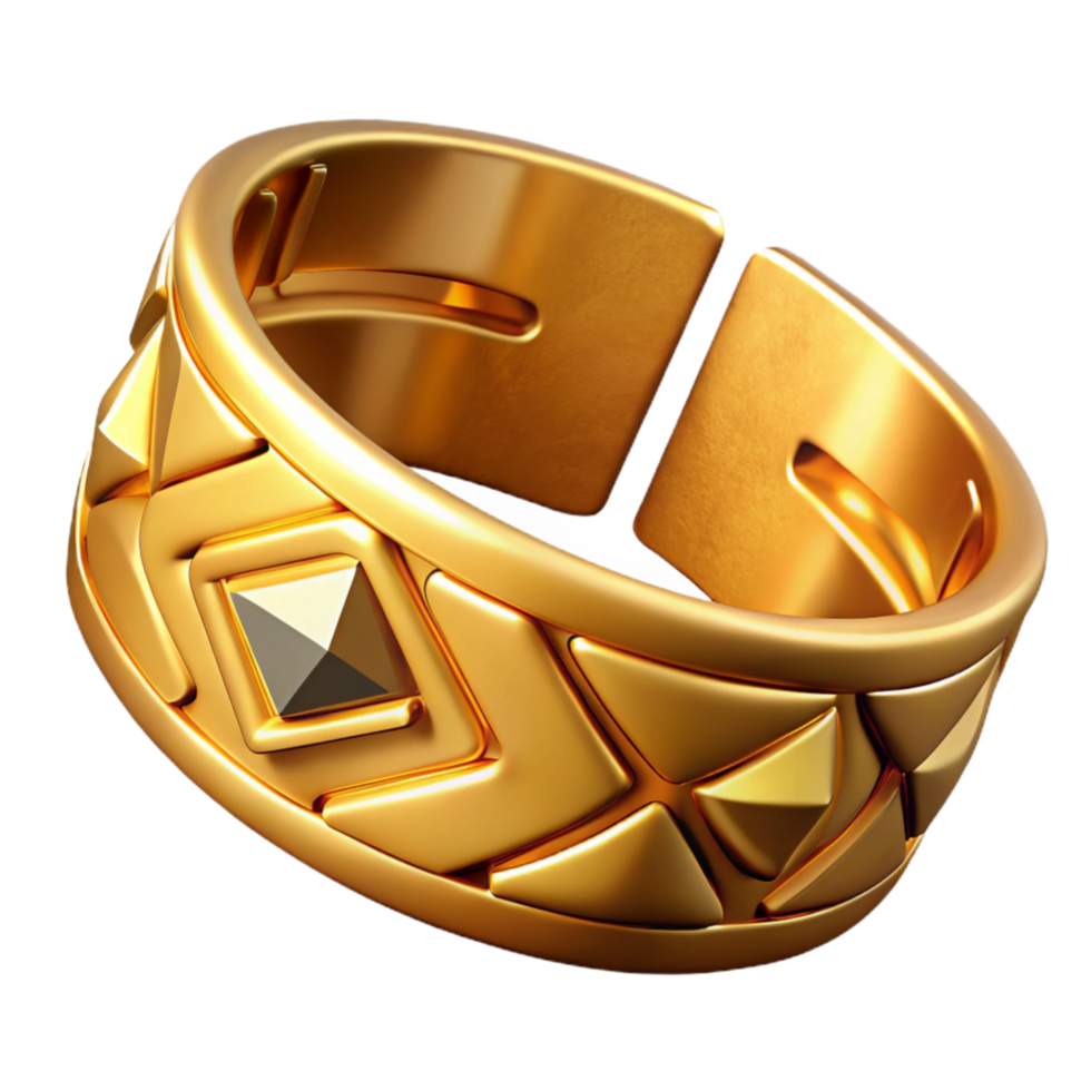 dramatic creative Inca Gold Bracelet Geometric Design Cutout detailed png