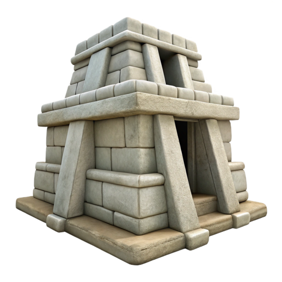 vibrant classic Inca Temple Stone Texture Front View original png
