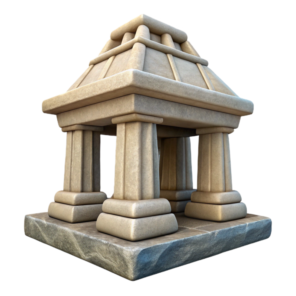 vibrant vintage Inca Temple Stone Texture Front View detailed png