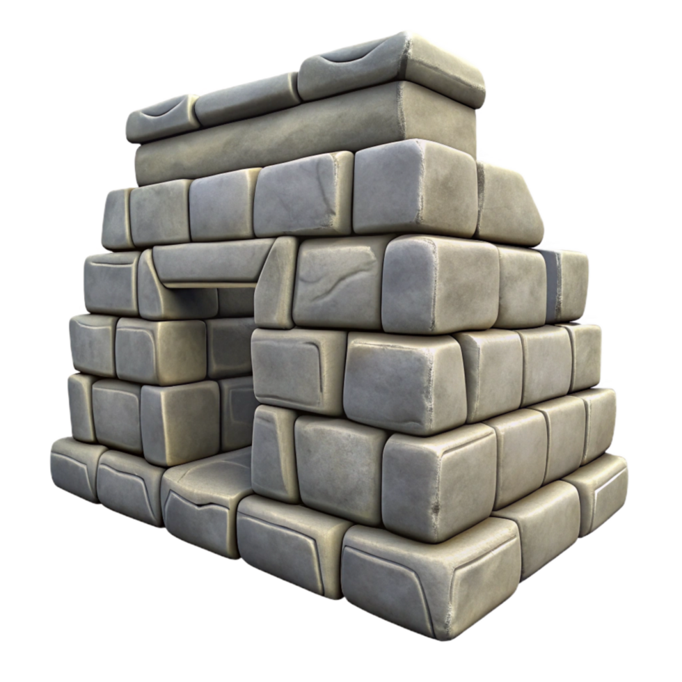 dramatic classic Inca Wall Stonework Detail Cutout Element exclusive png