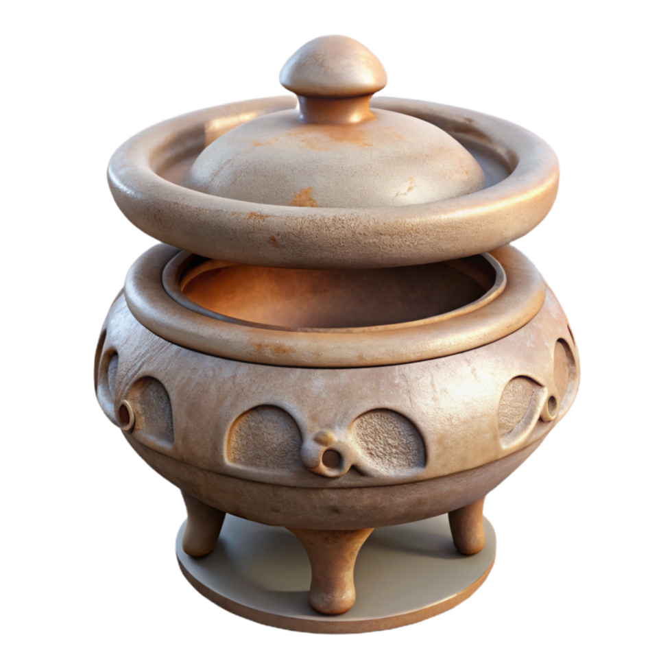 serene contemporary Incense Burner Ceramic Design Transparent Background high quality png