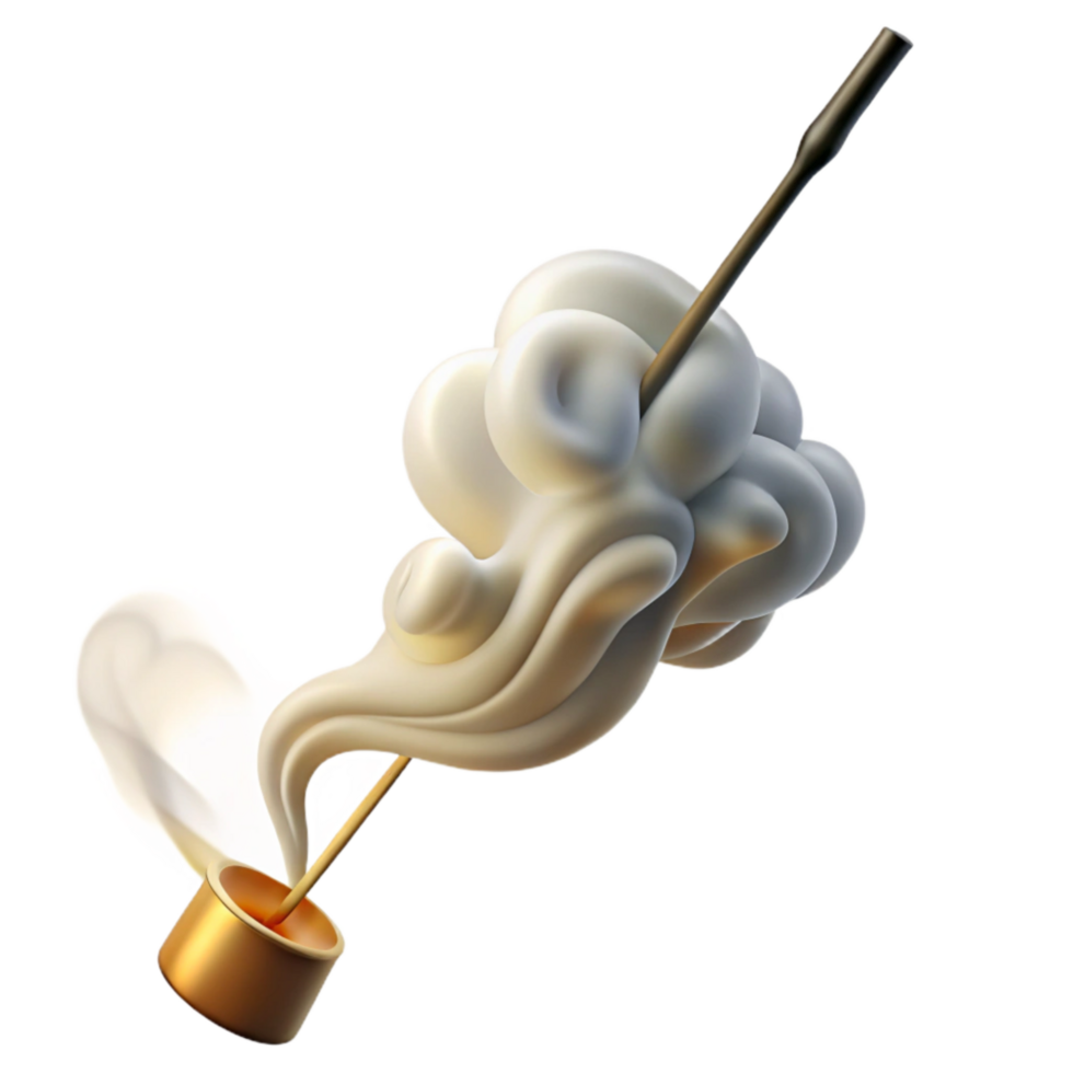 beautiful abstract Incense Smoke Wispy Texture on Transparent Background original png