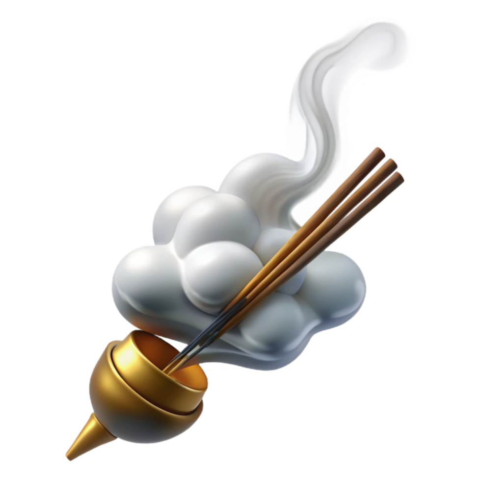 dramatic creative Incense Smoke Wispy Texture on Transparent Background original png