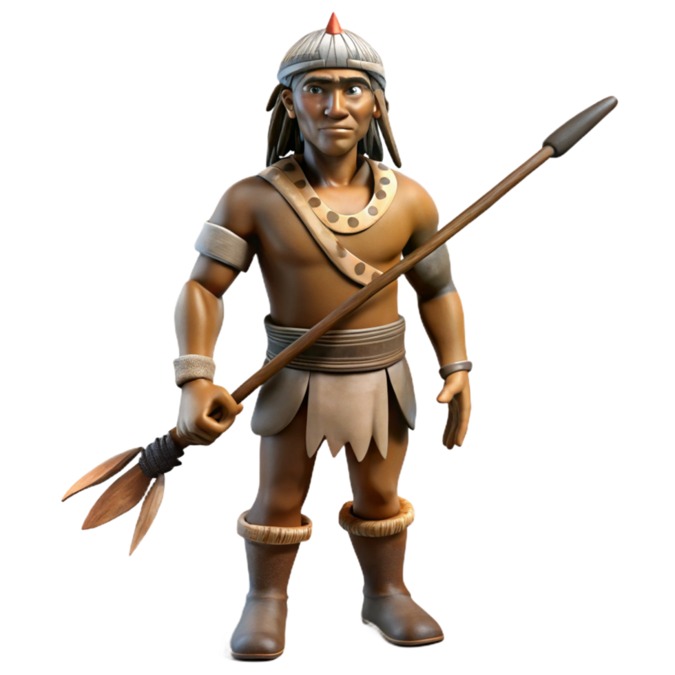 dramatic artistic Indigenous Hunter Silhouette Cutout detailed png