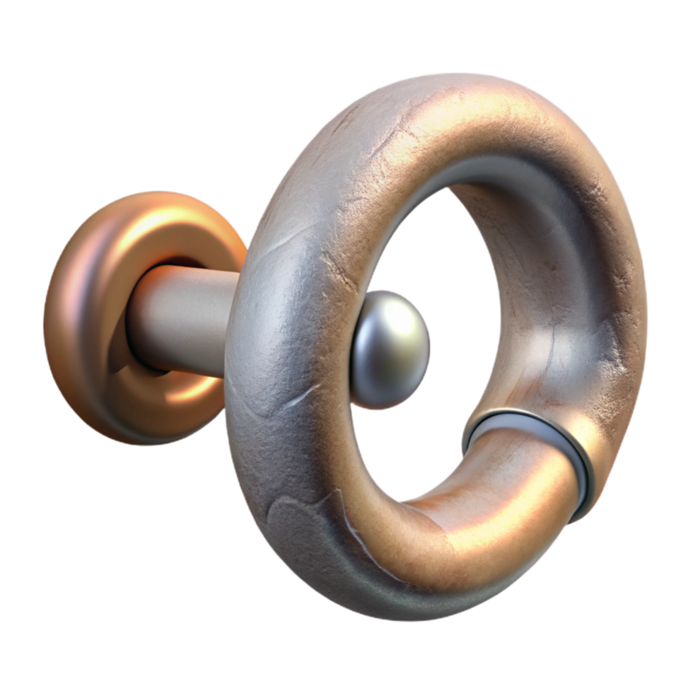 stunning modern Industrial Piercing Ear Weights Isolated Side View premium png
