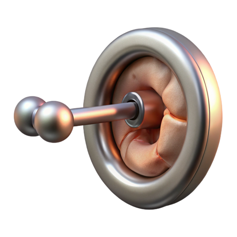 impressive abstract Industrial Piercing Ear Weights Isolated Side View png