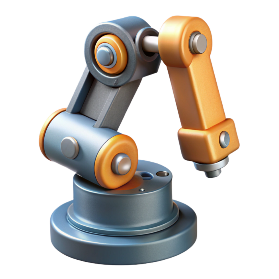 elegant contemporary Industrial Robot Arm Assembling Cutout with Precision Grip high quality png