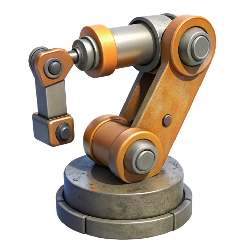 wonderful creative Industrial Robot Arm Side View detailed png