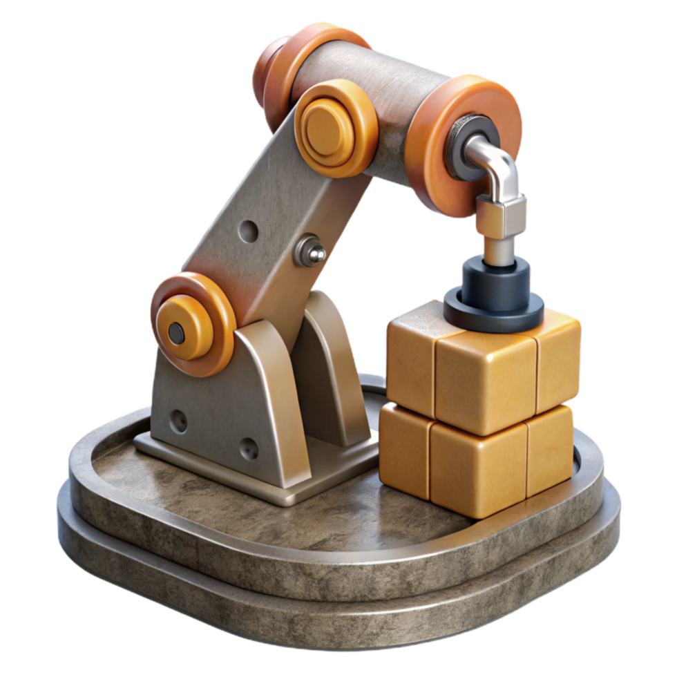wonderful creative Industrial Robot Performing Task Cutout Element high resolution png